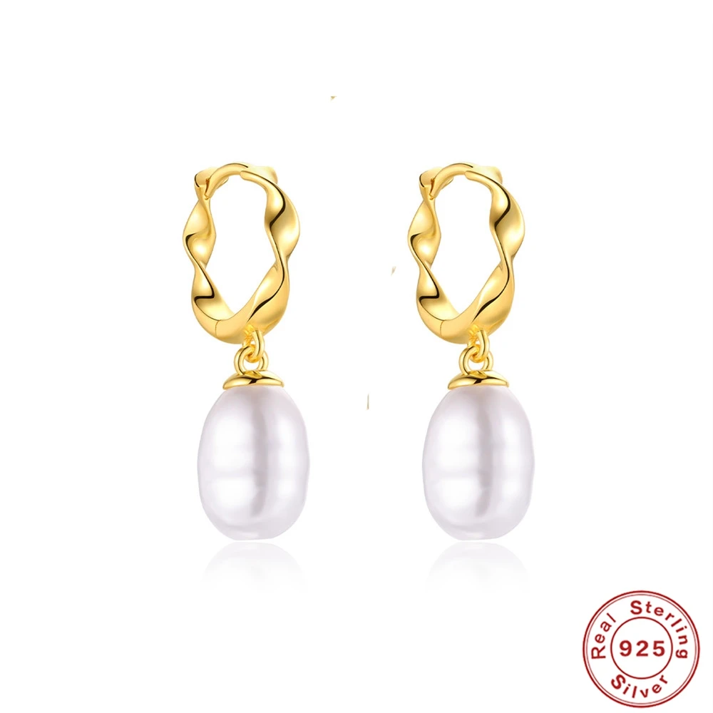 

AIDE круглые серьги-кольца с белым большим жемчугом, стерлинговое серебро 925 пробы, серьги с одним цирконом, ювелирные изделия для свадьбы, невесты, подарок, драгоценность