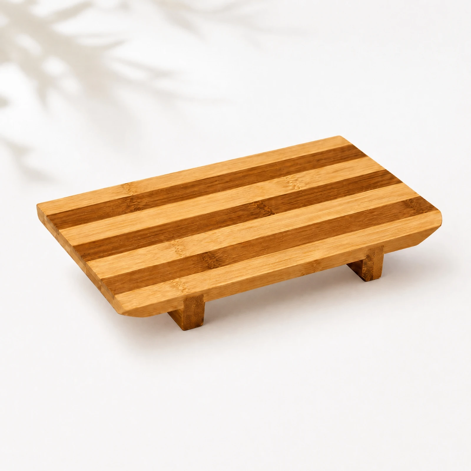 Japanese-Style Bamboo Sushi Serving Stand Compact Four-Legged Bamboo Food Serving Stand Lightweight Sturdy