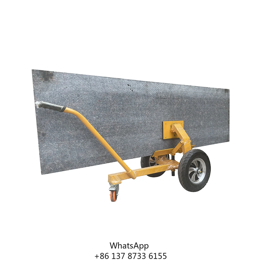 

Customized Yellow Self-Locking Stone Splint Trolley Dolly New Design Handling Equipment For Industry Machinery Transportation