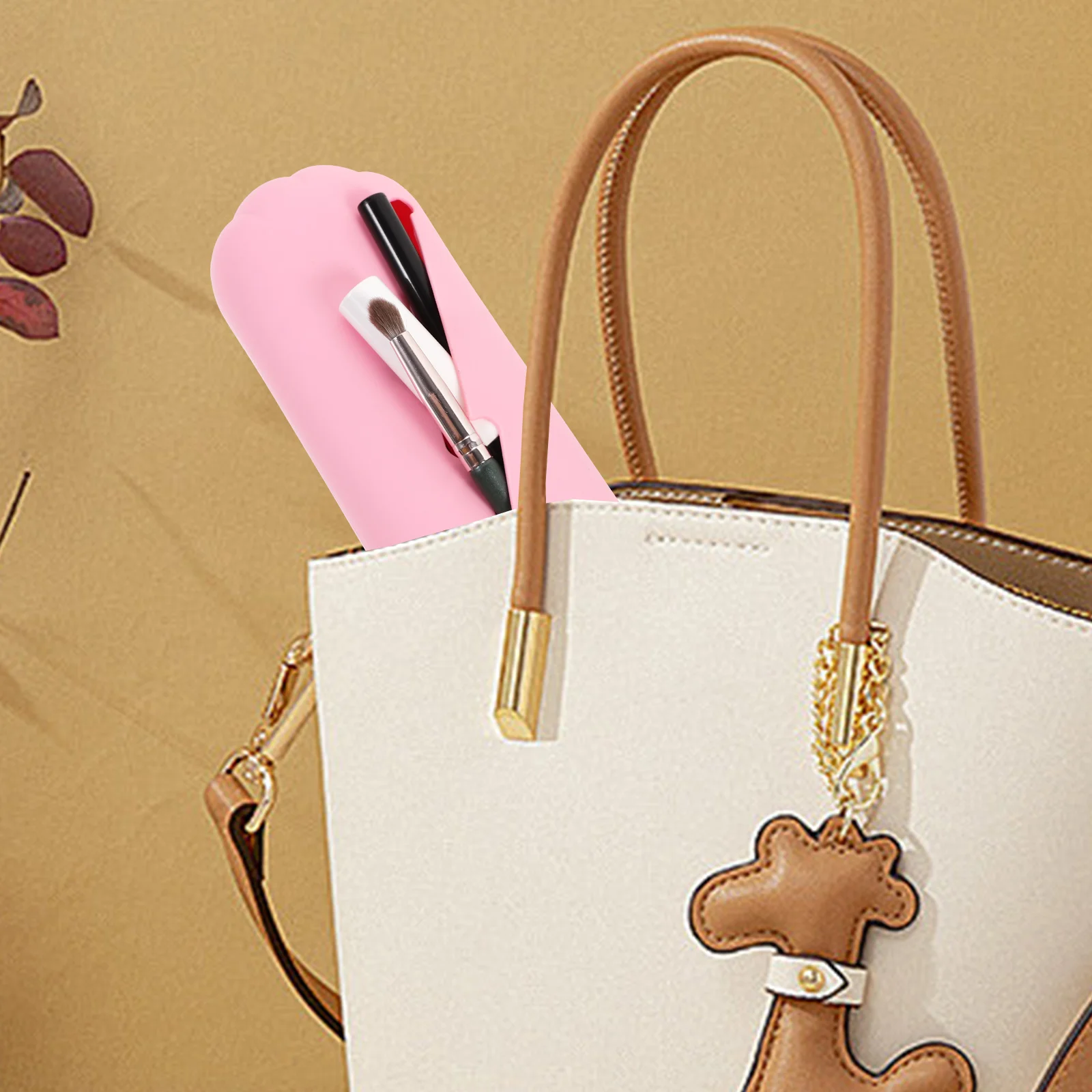 

The Makeup Brush Storage Bag Silicone Organizer Silica Gel Holder Travel Toiletry