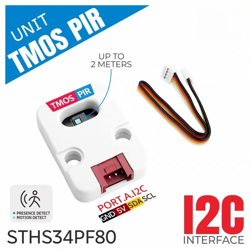 

Official M5Stack TMOS PIR High-Sensitivity Infrared Sensor Module STHS34PF80