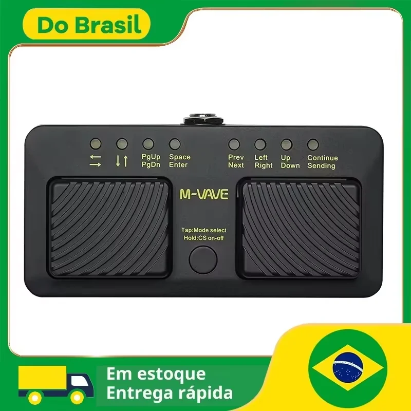 M-VAVE cubo turner pro sem fio bluetooth página turner silencioso pedal usb recarregável instrumento musical tablet telefone inteligente