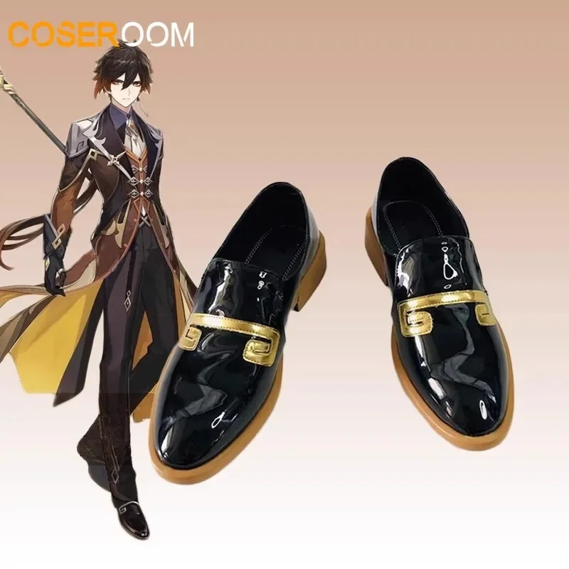 Bottes de cosplay Genshin Impact Zhongli Morax Geo Daddy, chaussures de cosplay pour fête d'Halloween, jeu, accessoire de cosplay 5S7TT7