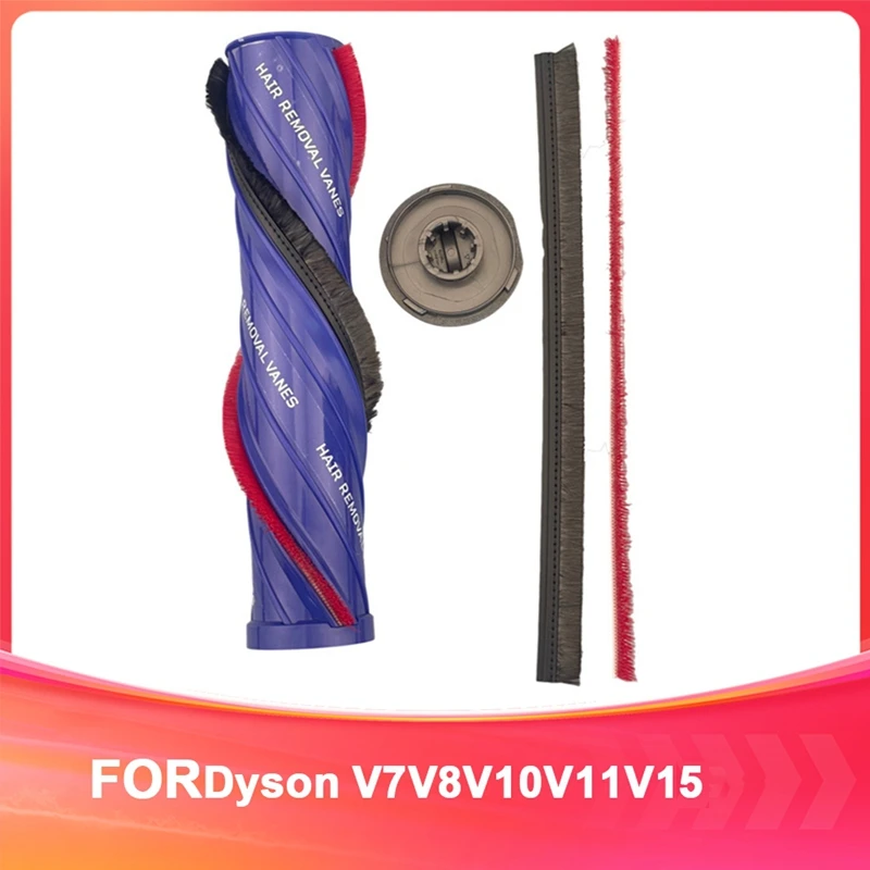 Roller sikat untuk Dyson V7 V8 V10 V11 V15 tambahan kepala vakum tanpa kabel Drive langsung, dengan atasan wol pengganti