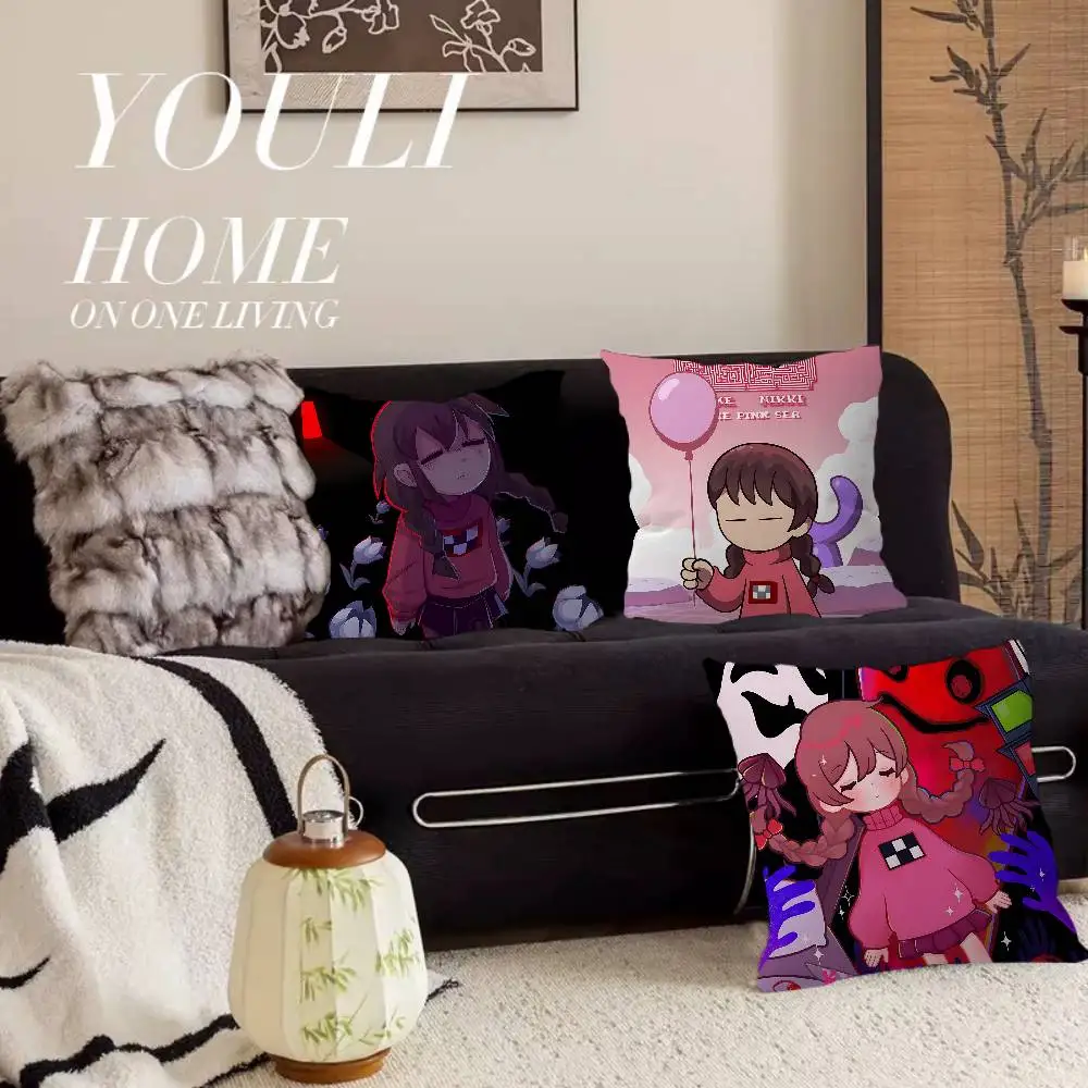 Y-Yume Nikki Pillow Anime Pillow Sofa Bed Head Pillow Cover Cushion Cover 45x45 cm Fashion