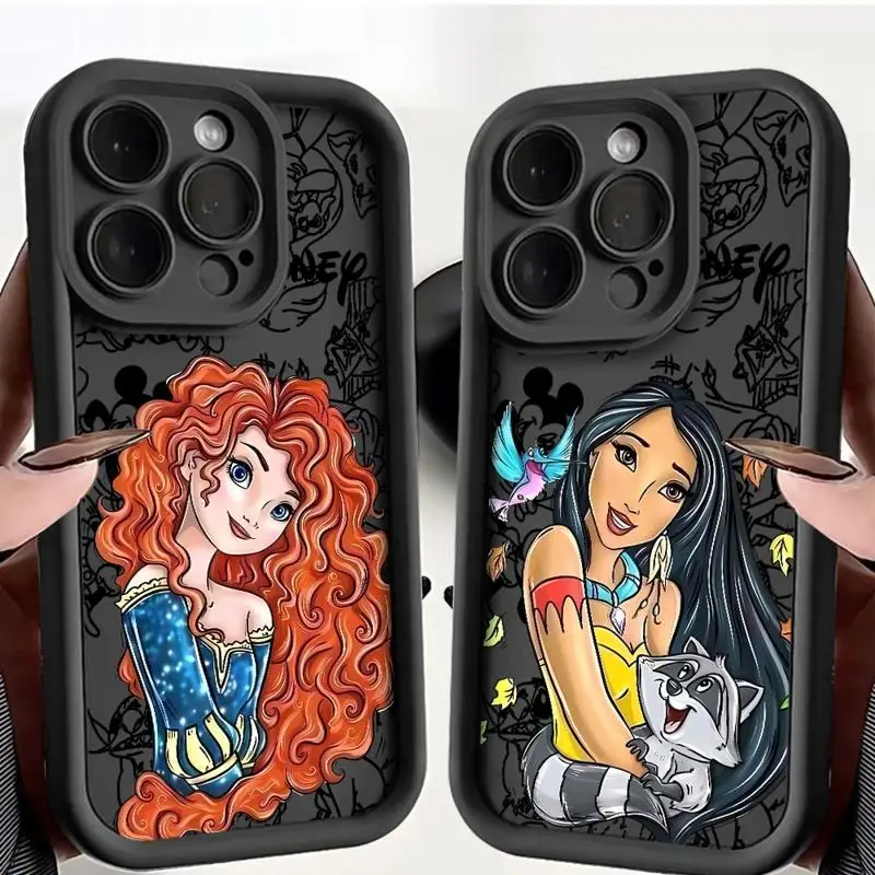 Cartoon Disney Princess Phone Case for Samsung Galaxy A32 A33 A34 5G A12 A13 A22 A23 A24 A14 4G Soft Silicone Cover Shell