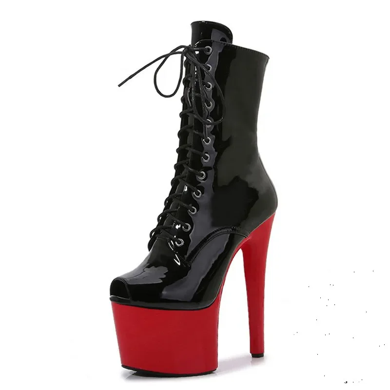 Gothic Fetish Pole Dancer Stripper Clubwear Sexy High Heel Ankle Boots