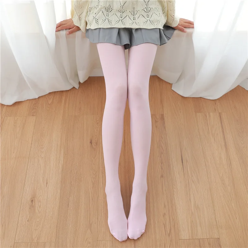 Japanese Style Pink Stockings Women Sheer Tights Super Elastic Anti-snagging Ladies Girls Lolita Sweet Pantyhose Pantys Mujer