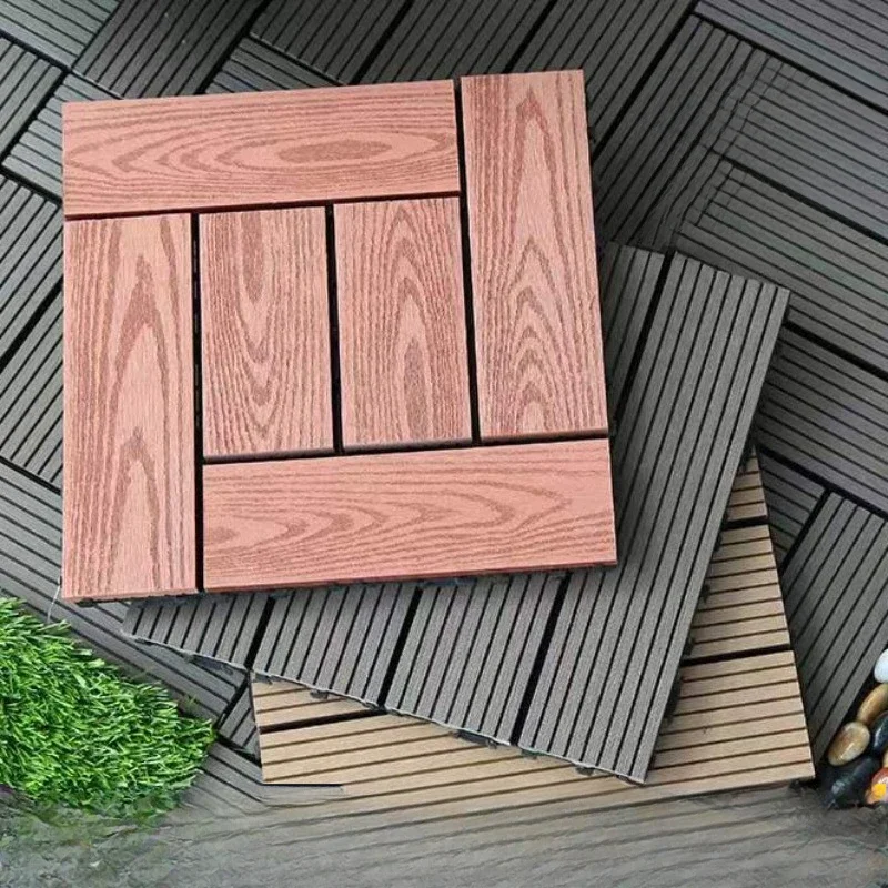 Thicken Splicing Solid Wood Flooring Diy Floor Splicing Flooring, Suitable for Terrace Courtyard Outdoor Balcony Decoration