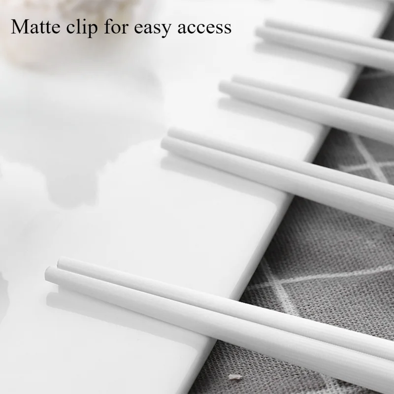 Chopsticks Hotel Home Alloy Chopsticks Imitation Bone China Japanese Pointed Sushi Chopsticks White