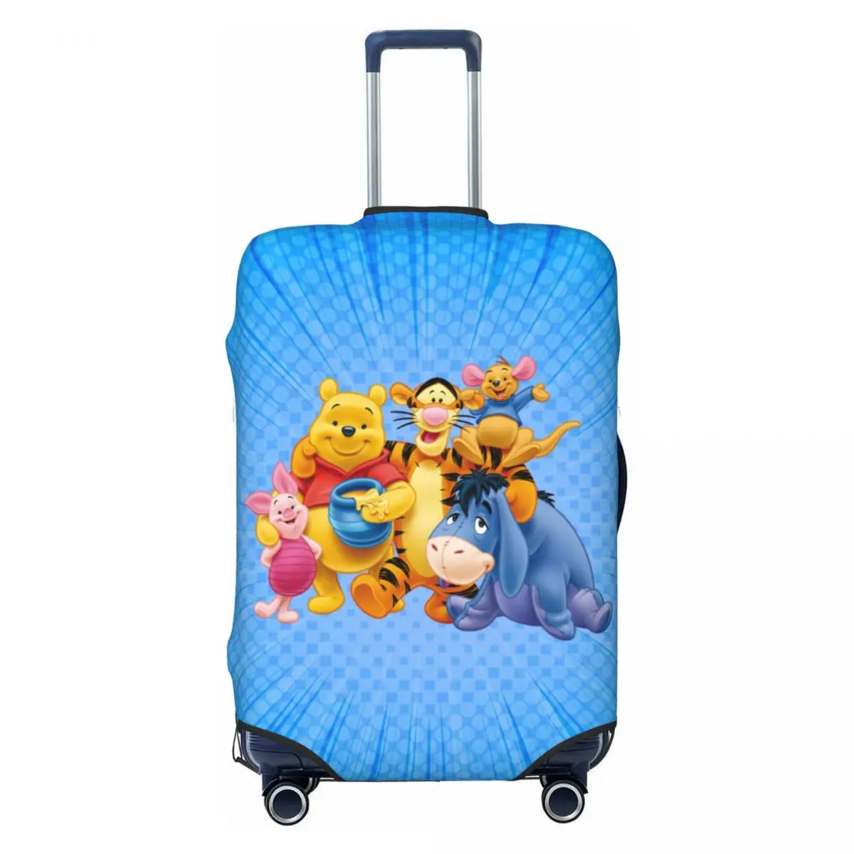 Custom Winnie The Pooh Luggage Cover Protector Cute Cartoon Bear Travel Suitcase Covers for 18-32 Inch