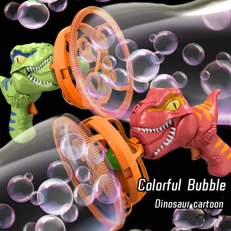 New Bubble Gun Dinosaur Bubble Machine Toys Suitable for Children and Boys and Girls Bubble Gun outdoors Party Gifts Birthday