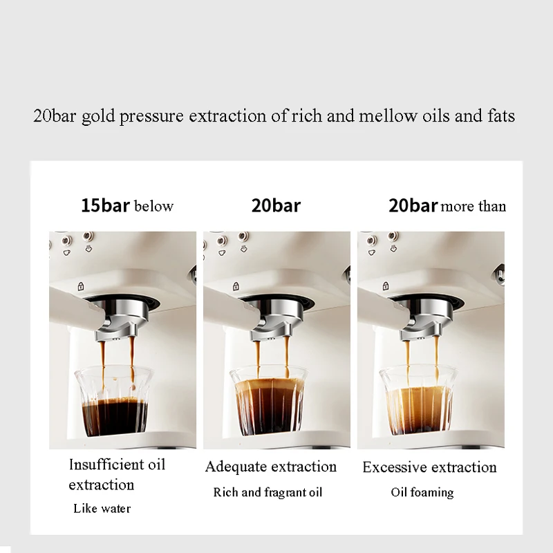Máquina de café expreso Máquina de café expreso de 20 bares para amantes del café con capuchino y latte