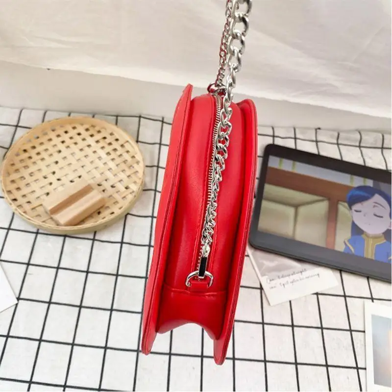 

X90D Women Mushroom PU Leather Shoulder Crossbody Bag Tote Chain Satchel Purse