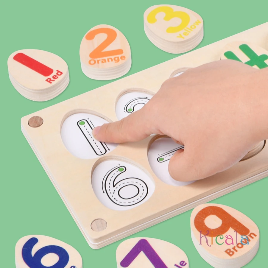 لوحة عد الرياضيات للأطفال أداة تعليمية منتسوري إضافة حسابية الطرح أرقام التعلم مطابقة لعبة التفاعل Parish