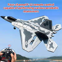 4 Channels RC Plane -F22 Model Toy Airplane Glider, 2.4 GHz Fighter Fixed Wing RC Foam Electric Model Aircraft Glider Toy Gift