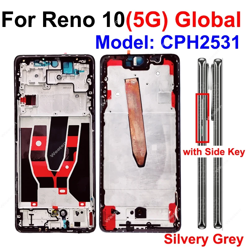 For OPPO Reno 10 10 Pro+ 10Pro Plus 5G Middle Frame Housing Front LCD Housing Middle Frame Holder Cover Parts