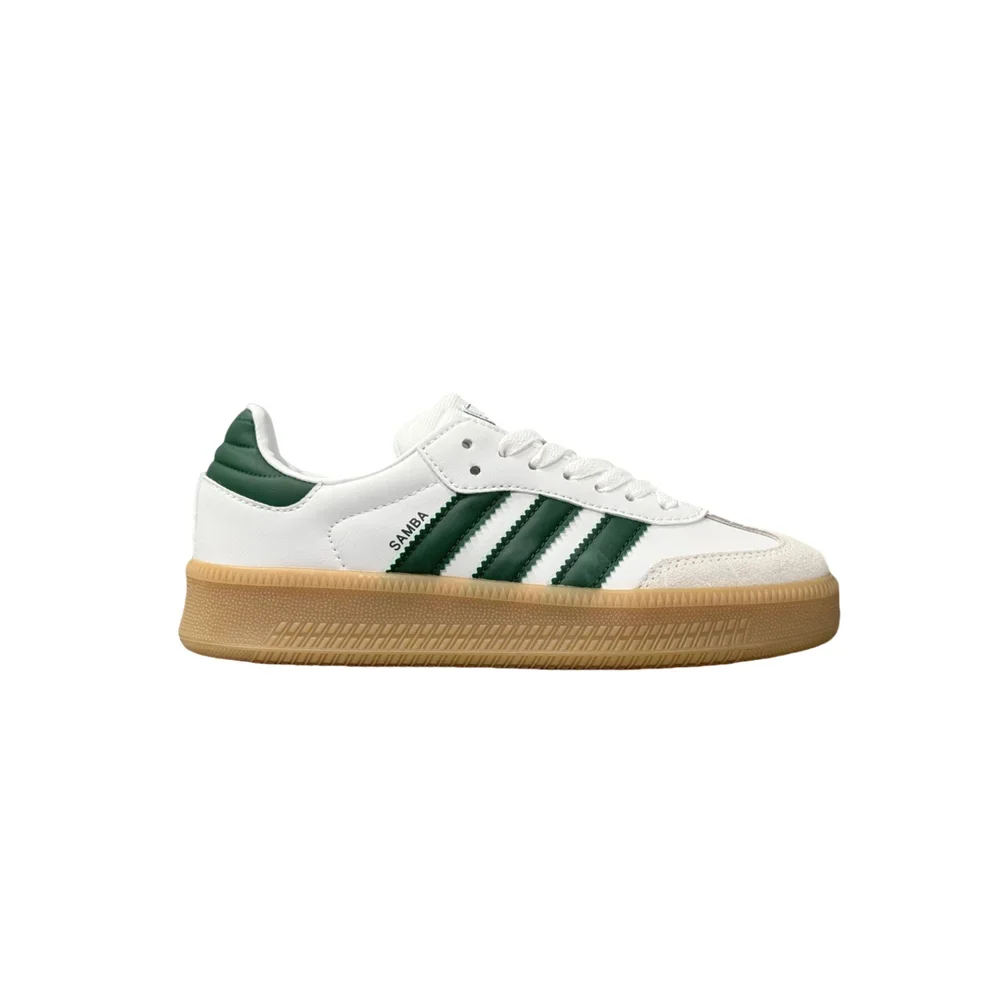 Adidas Originals Samba XLG Women and Men White Green Comfortable and Versatile Trend Non-slip Low-top Board Shoes IE1373