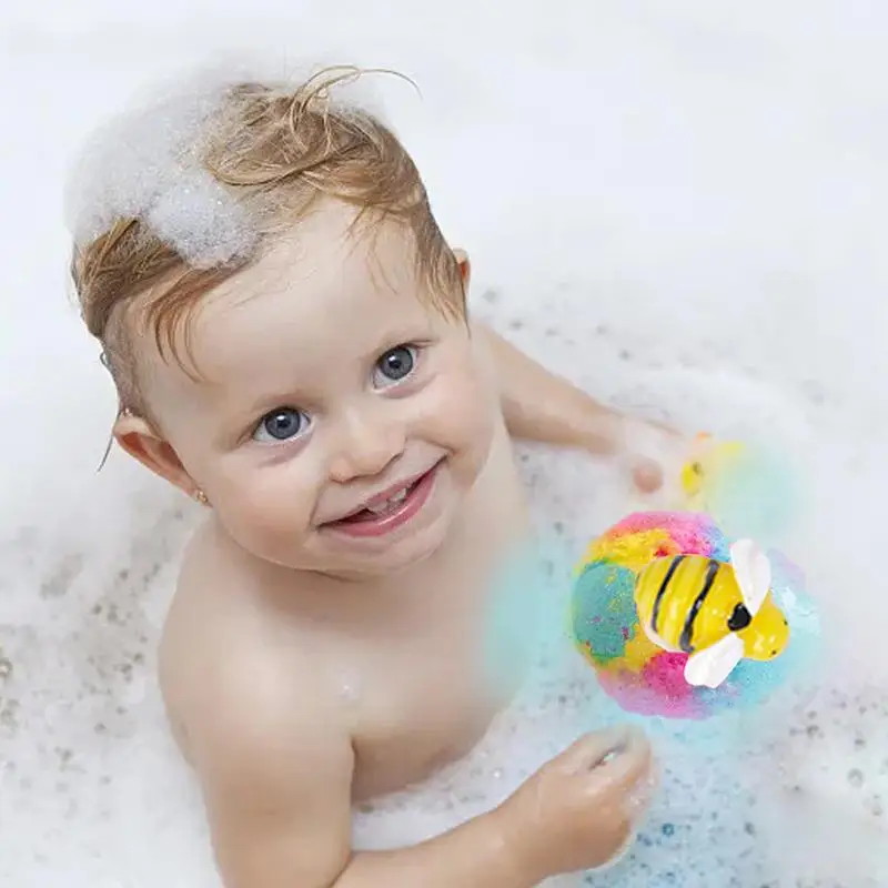 12pcs Bath Balls For Kids With Toys Inside Surprise Bubble Bath Fizzies Vegan Oil Spa Relaxing Children Gift Bathroom Supplies