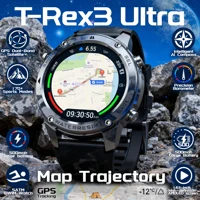 2025New militar T-Rex3 Ultra GPS SmartWatch incorporado GPS brújula altímetro barómetro 5ATM impermeable 600mAh pulsera deportiva hombres