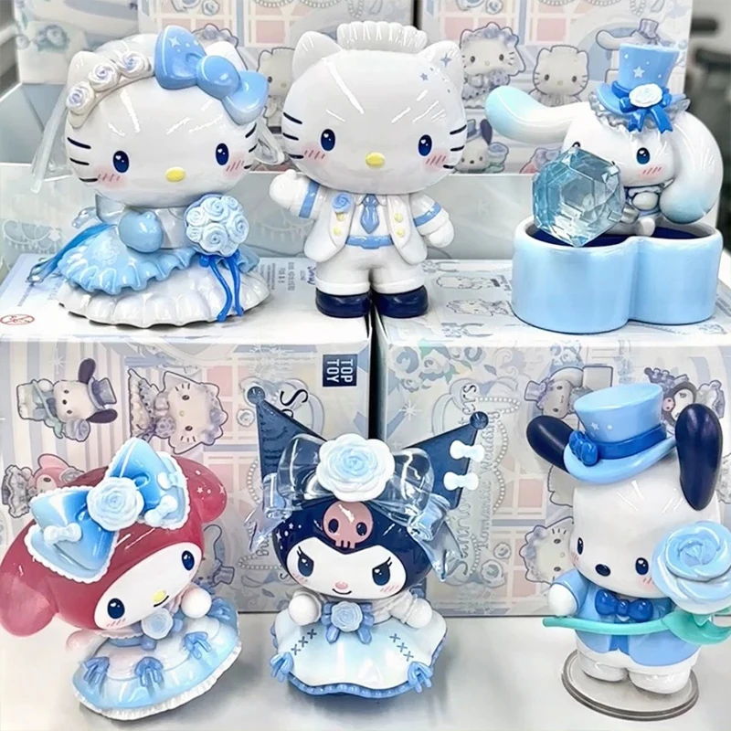 

Sanrio Wedd Series Blind Box Romantic Kawaii Hello Kitty Melody Cinnamoroll Desktop Decorations Trendy Gift for Girls