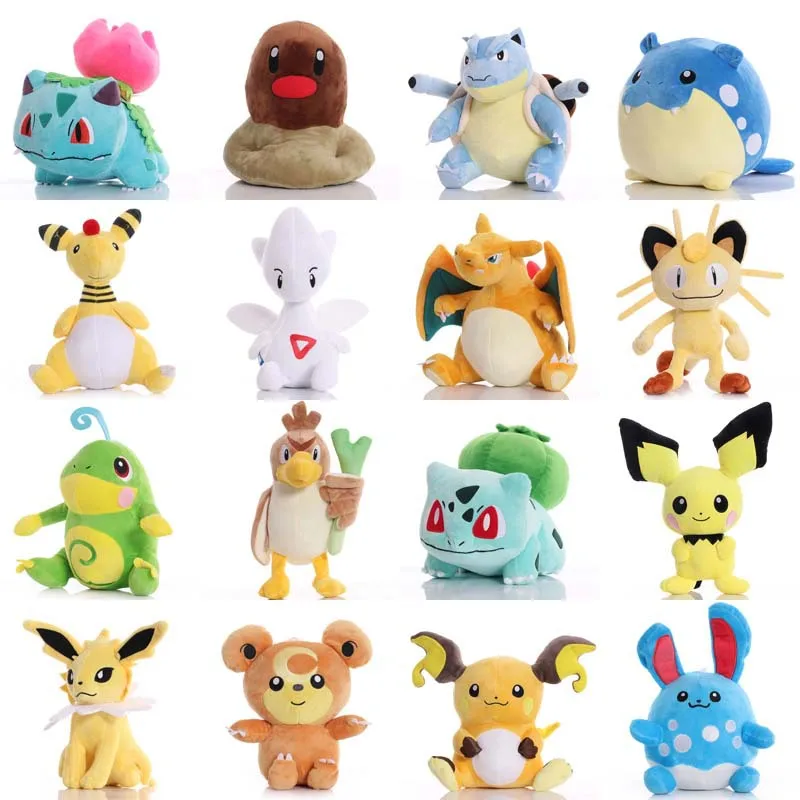 

30CM Cartoon Pokemon Venusaur Diglett Togepi Pichu Spheal Meowth Alola Vulpix Plush Stuffed Dolls Toys Kids Christmas Gift