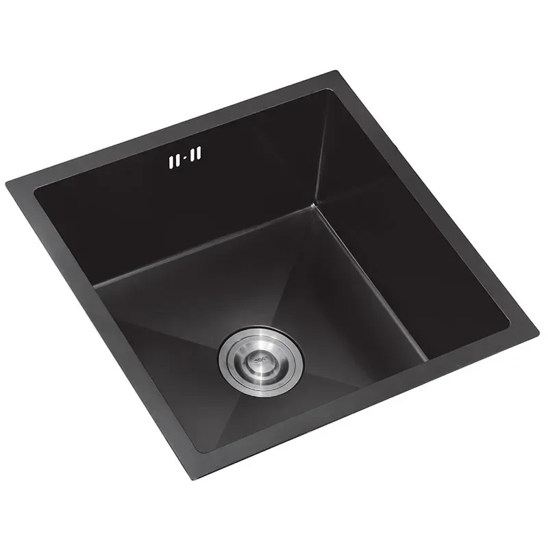 304 stainless steel black kitchen sink nano water tank single vegetable sink installed under large kitchen