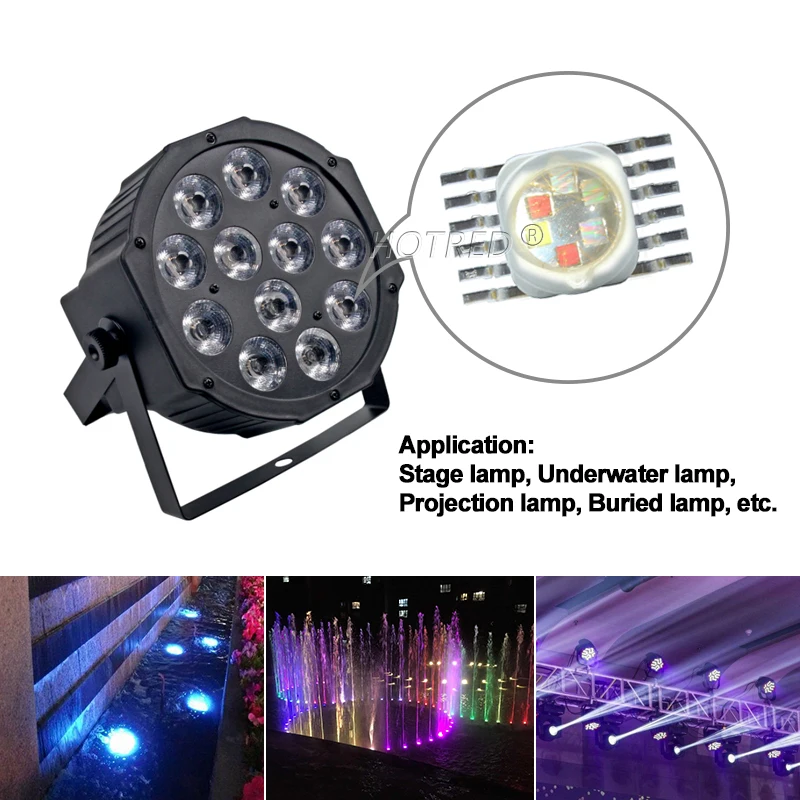 1-100PCS LED 18W RGBWYV Stage Follow Light45mil All Color 12pin For 18Watt RGBWYUV Red Green Blue White Yellow Purple Diode Chip