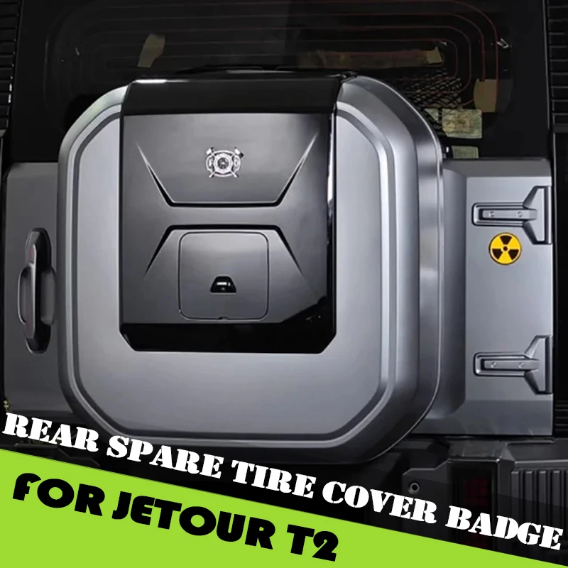 Rear Spare Tire Cover Badge Fit for Jetour Traveller T2 2023 2024 2025 Modification with Metal Four-wheel Drive Off-road Logo