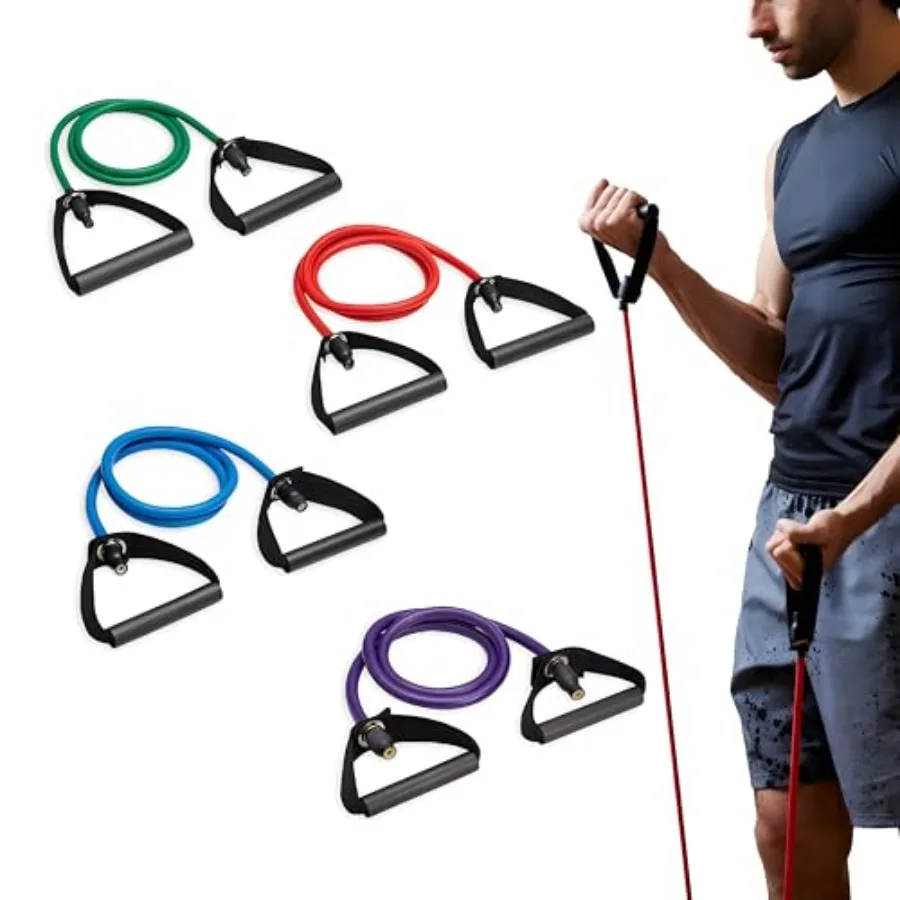 

Xertube Resistance Bands with Handles All Exercise Cords Sold Separately with Home Gym Workout Fitness Door Anchor Attachment O