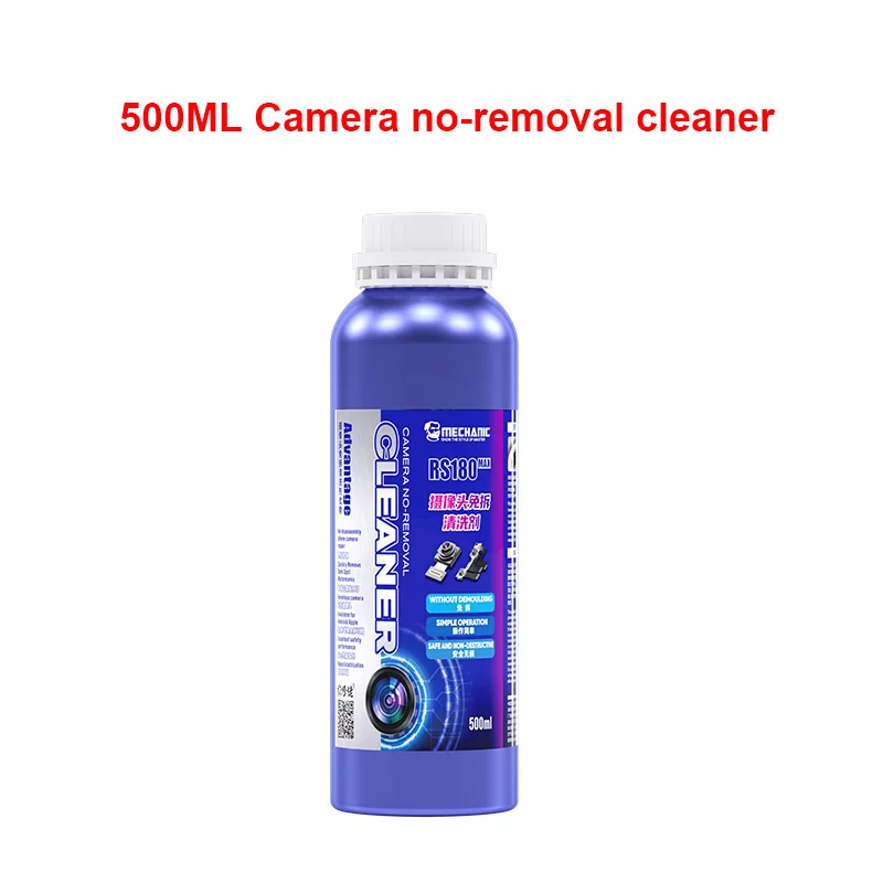 MECHANIC RS180 MAX Mobile Phone Rear Camera Cleaner 500ML 1000ML Camera Repair Use No-removal Watermark Black Spots Cleaner