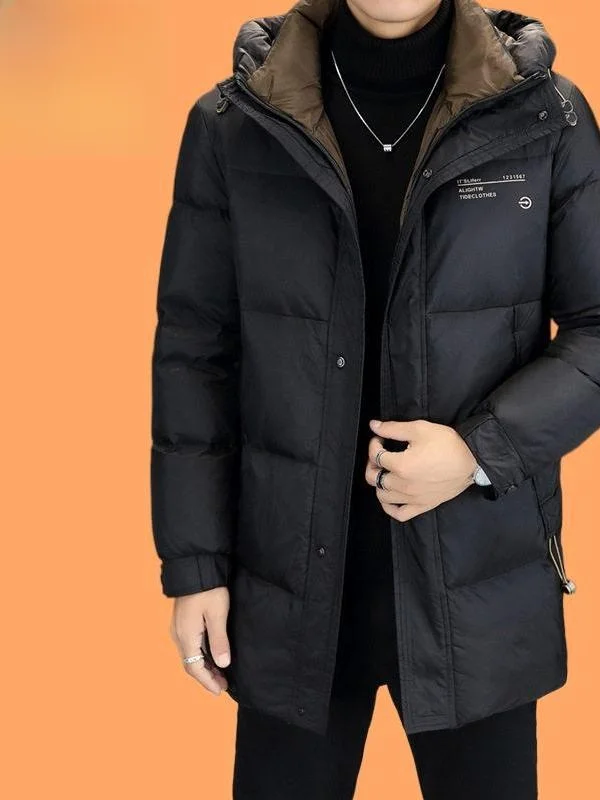 

Мужская зимняя куртка-пуховик класса люкс, легкая, теплая, с капюшоном, воротником-стойкой, современная, ветрозащитная, укороченная