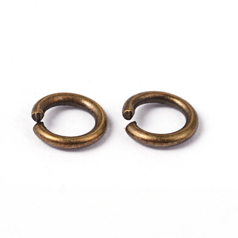 Antique Bronze Brass Jump Rings Cadmium Free & Lead Free Open Jump Rings 18 Gauge 6x1mm Inner Diameter: 4mm about 90pcs/10g kit image 2