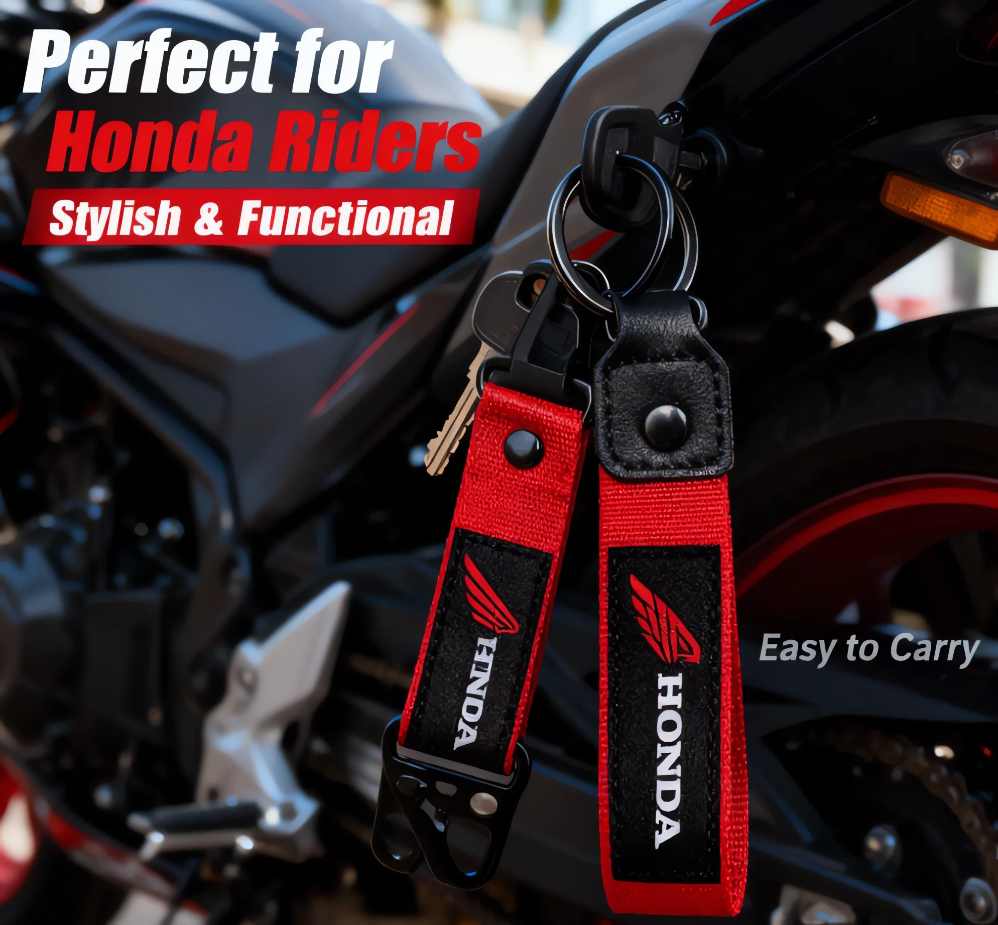 1 Uds llavero de motocicleta cinta cordón llavero para Honda CBR 125R 954 600 650F 650R 1100XX 1000F CBR 600RR 1000RR