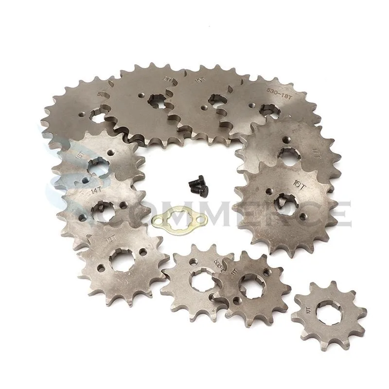 530# 20mm 10T-21T Teeth Front Engine Sprocket Chain With Locker Motorcycle Dirt Bike PitBike ATV Quad Buggy Motorcycle Parts