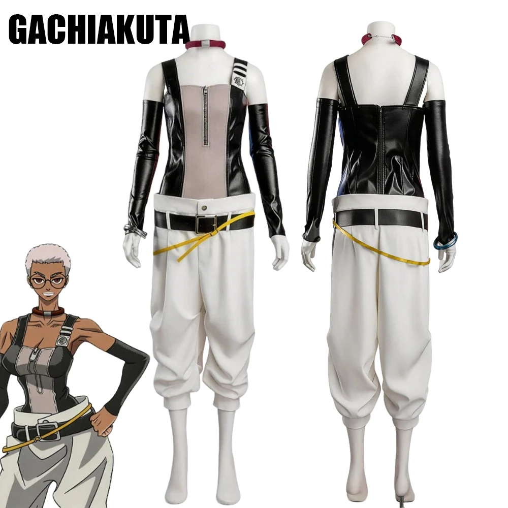 Anime GACHIAKUTA Semiu Grier Cami Cosplay Costume Adult PU Top Pants Full Set Sexy Uniform Halloween Carnival Clothes Outfit