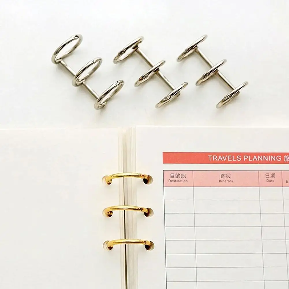 3-Ring Metal Loose Leaf Binder Rings Set
