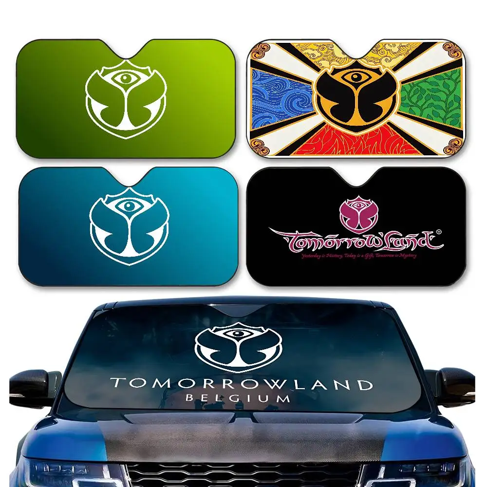 T-Tomorrowlands Music Logo Car Sun Shades Cover Anti-UV Protection Car Window Sunshades Foldable Windshield Sunshade Accessories