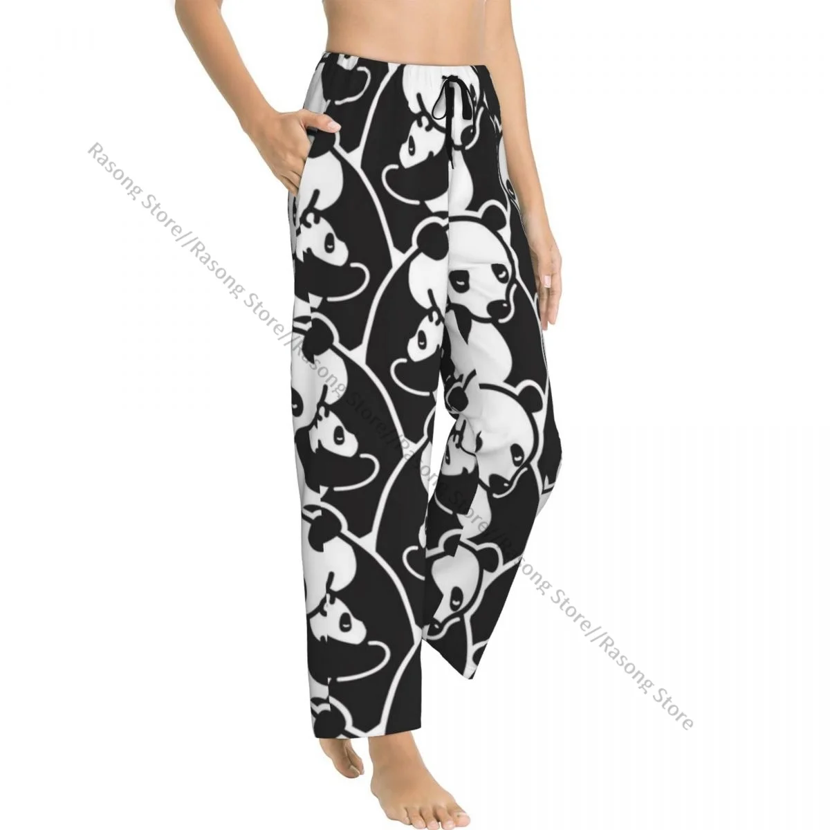 Panda Bear Women Sleep Pants for Winter Nights