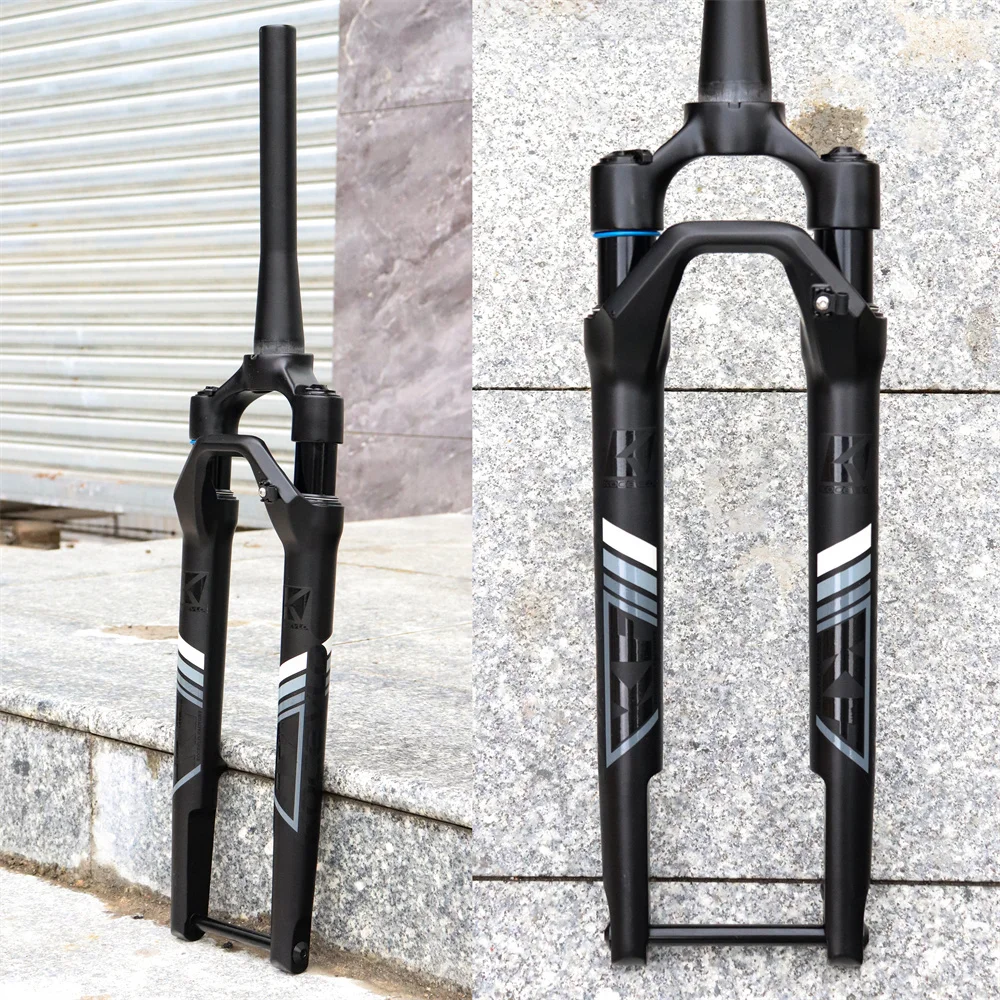 KOCEVLO Gravel Suspension fork Off-Road Damping Air Pressure Fork 700C Disc Brake Flat Mount Fork