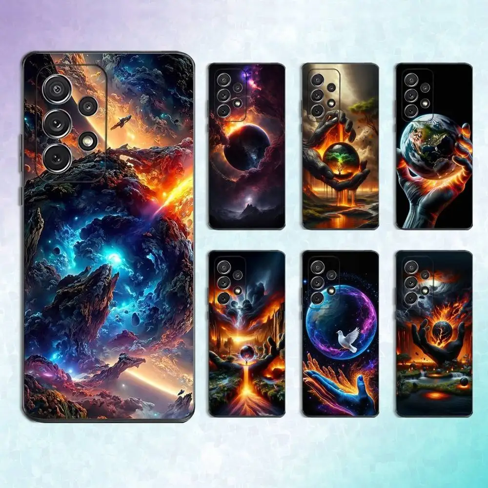 

Environmental friendly Art Phone Case For Samsung S25,S24,S23,S22,S21,S20,S10,Ultra,Plus,Lite,FE,Soft Silicone Black Cover