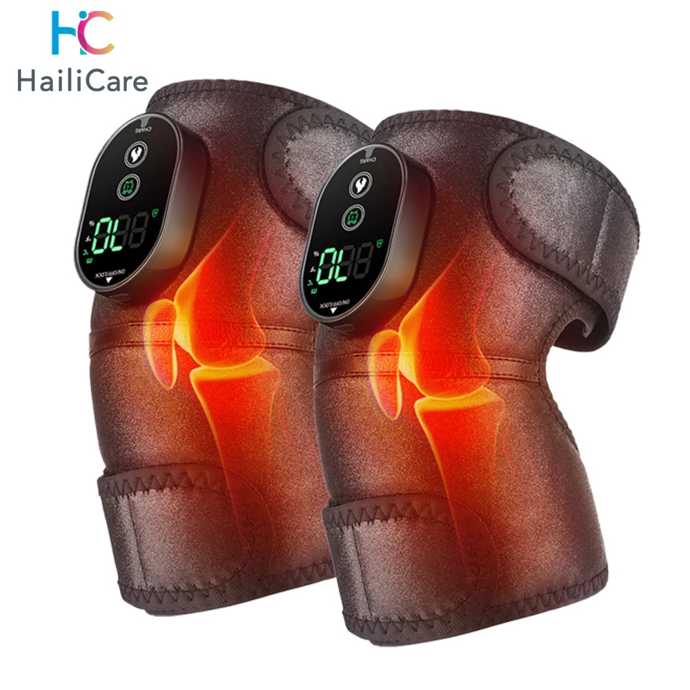 

Electric Heated Shoulder Brace Vibration Massage Knee and Shoulder Adjustable Protective Strap Knee Brace Far Infrared Heat
