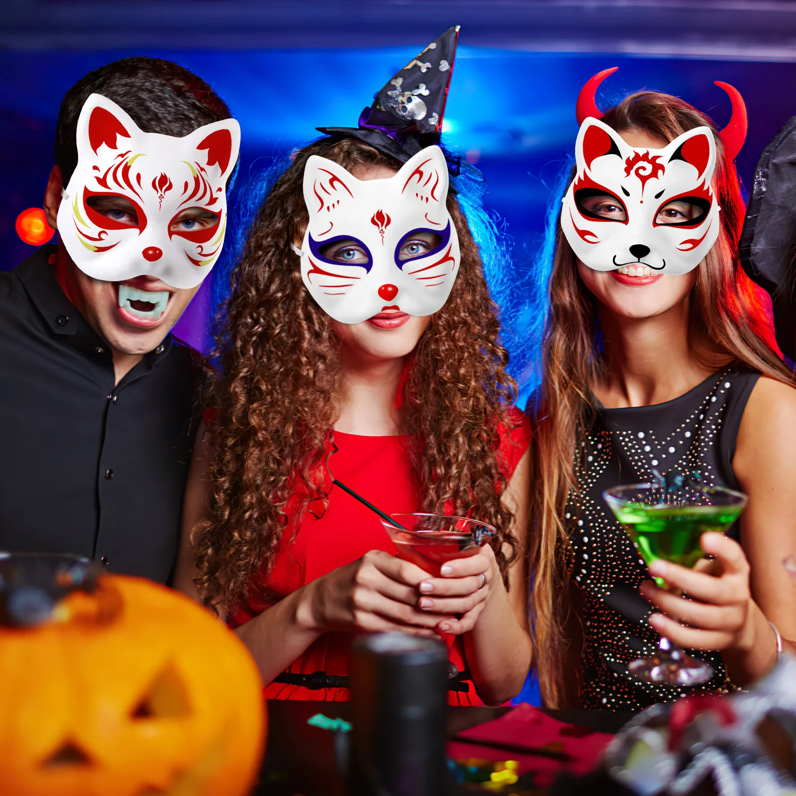 

15pcs Blank Masks Paintable DIY Cat Face Masquerade Props Eco Friendly Halloween Costume Party Prom Wedding Accessories