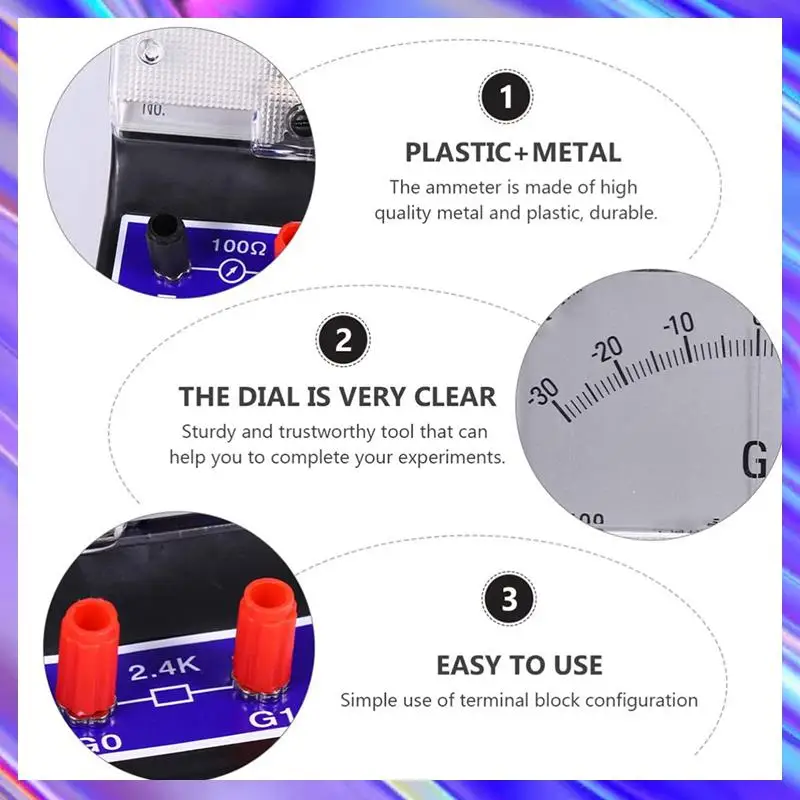 2X مقياس التيار الكهربائي التناظري مؤشر نوع الكهربائية فاحص أمبير التيار الحساسة مقياس التيار الكهربائي ميكرومتر الجلفانومتر