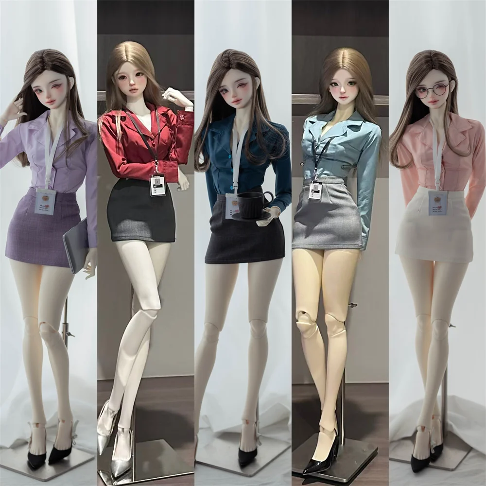 

Spot Inventory Impl63 BJD Baby Outfit Secretary Style Blouse Skirt Multi-Color Coordinated Set Girls Beauty Doll Accessories