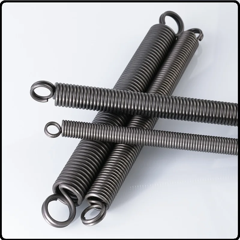 spring steel Closed loop - double loop Stretch spring,Wire Dia3/4/5/6mm,Length300mm Double coil L-shaped tension spring