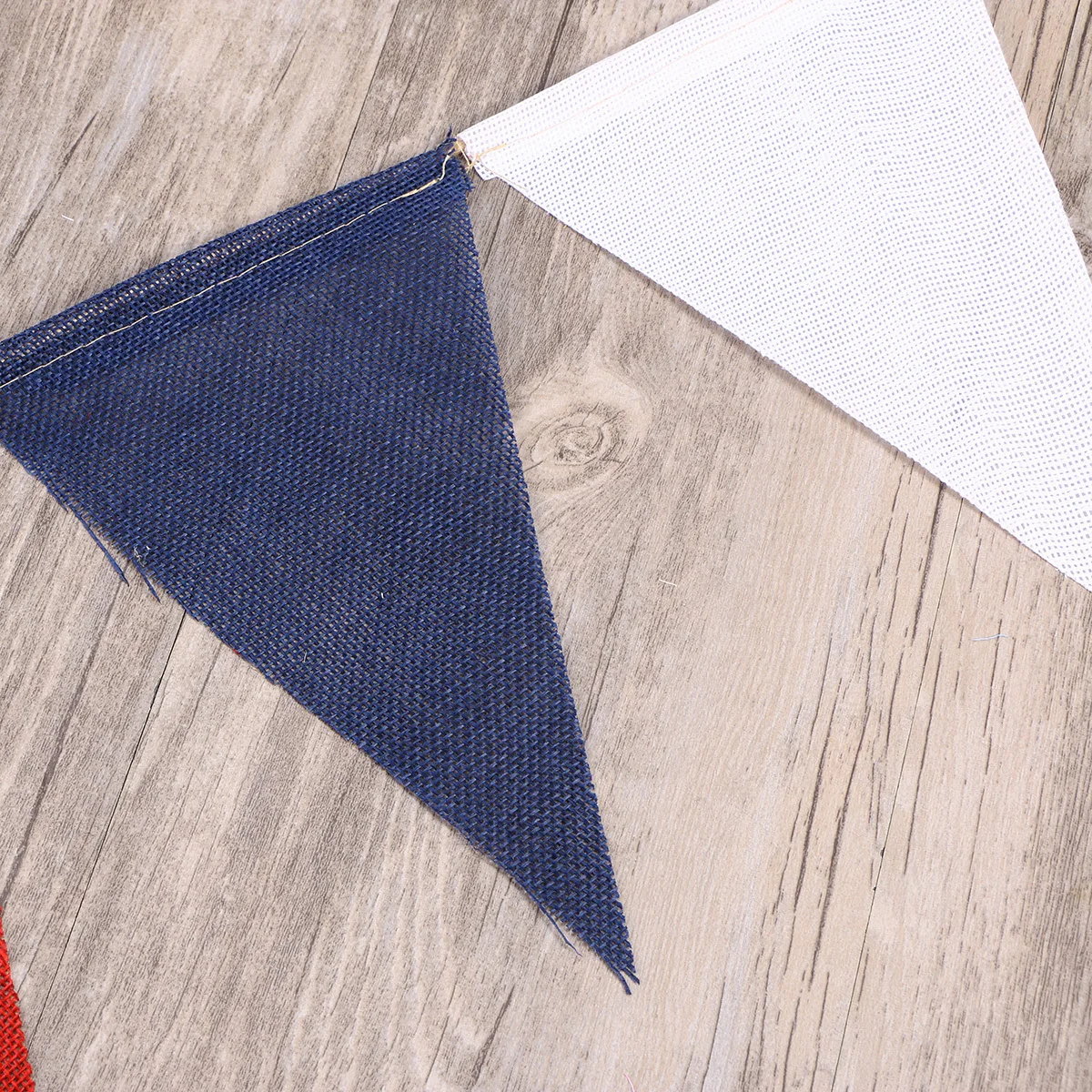 

Patriotic Hanging Banner Burlap Garland Red Blue White Independence Day Decor Reusable American Flag Design Party Accessory