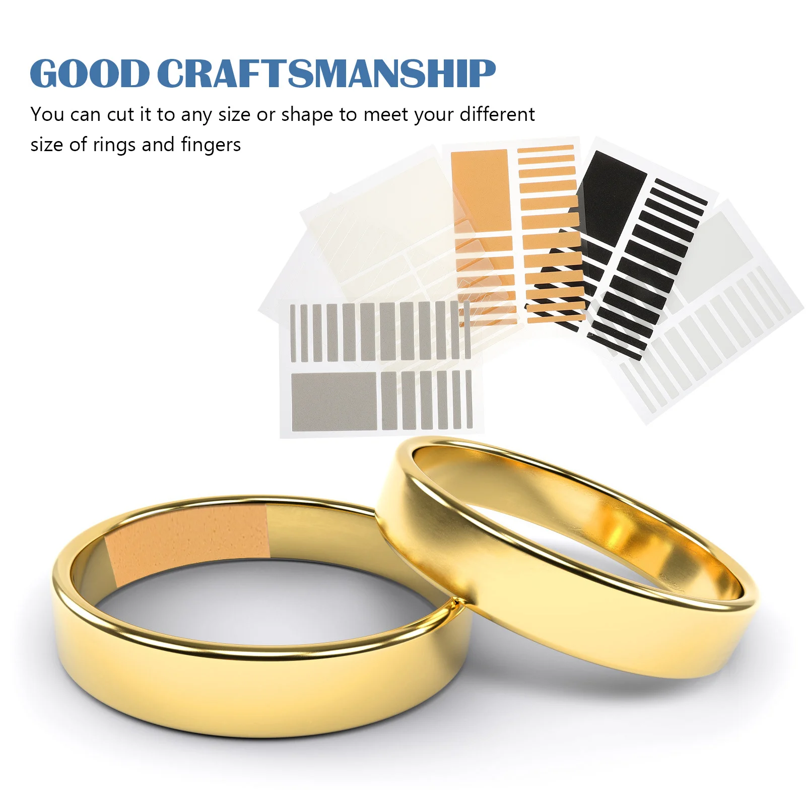 18 ورقة من أداة ضبط حجم الحلقة الشفافة، مقاس شد المجوهرات المرنة للخواتم الفضفاضة وخفيفة الوزن وغير مرئية #2