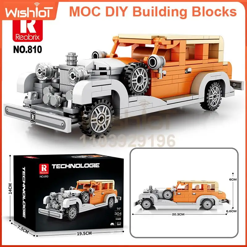 

245pcs Race Car Car Building Blocks 810 MOC Bricks High Tech Ideas Toy Kit Collection DIY Gift Kids Adults