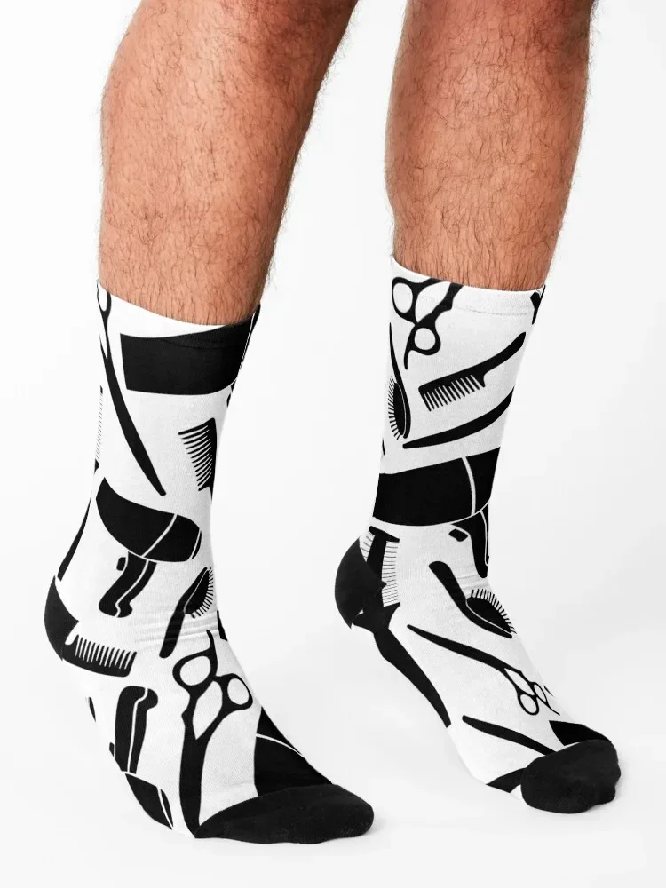Hairstylist Pattern Socks floral floor winter gifts sport Socks Girl Men's